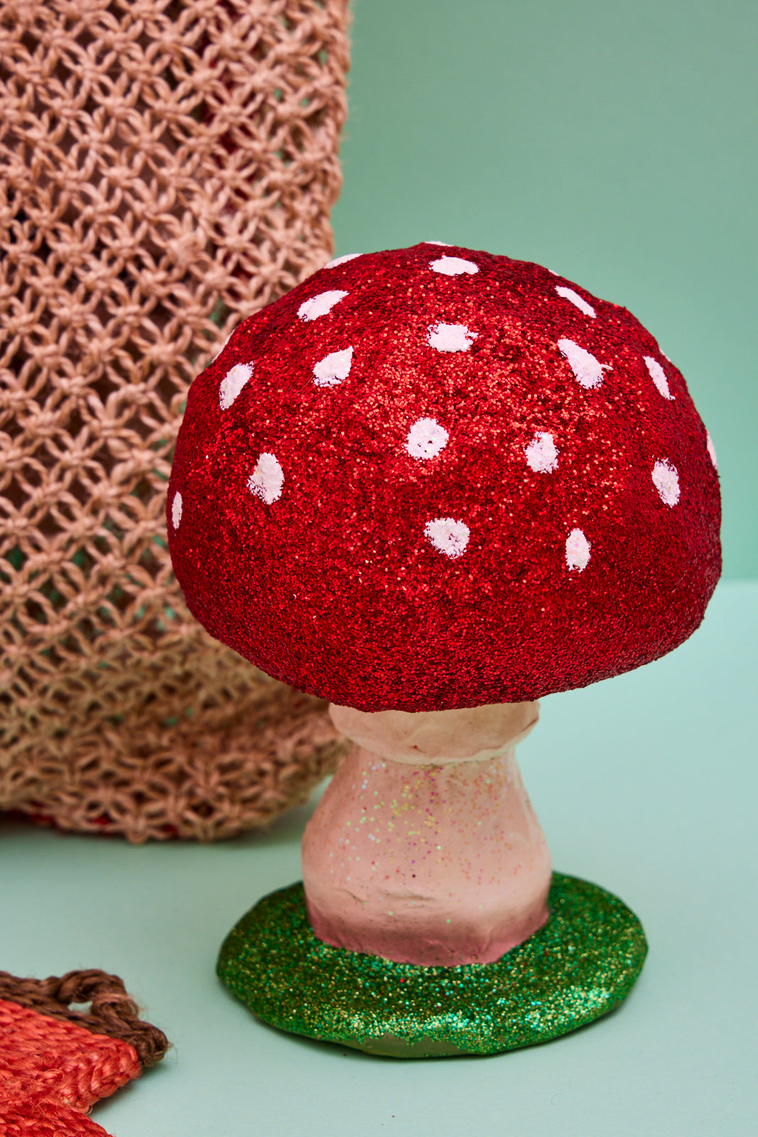 Glitter Mushroom ornament- Small