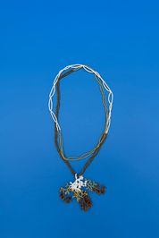 Coral Beaded Pendent Necklace