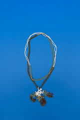 Coral Beaded Pendent Necklace