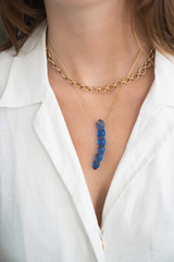 Light Blue Azaz Bean on Cord