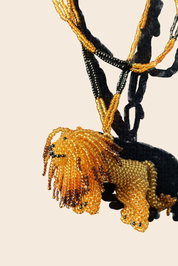 Lion Beaded Pendent Necklace