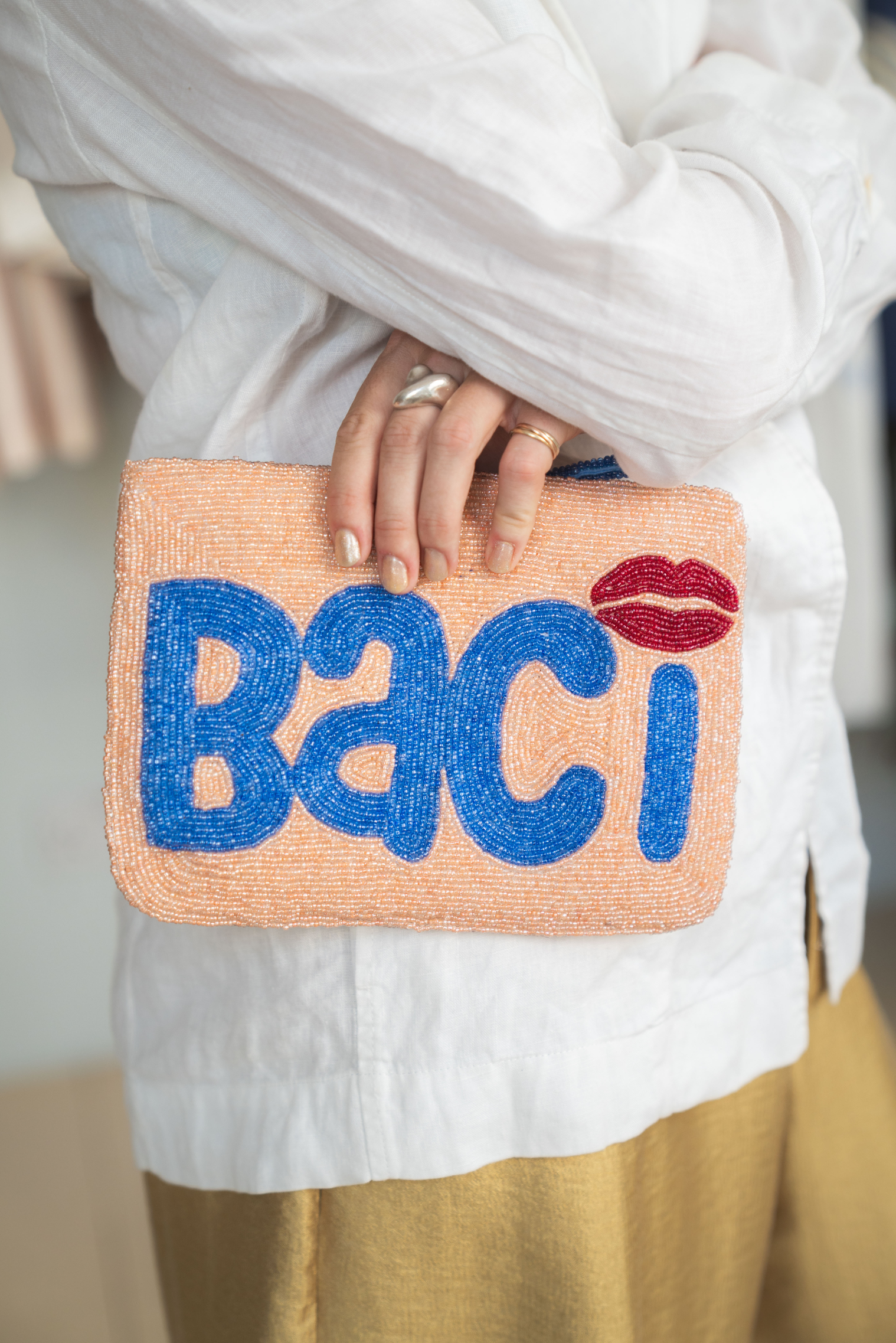 Baci Beaded Clutch