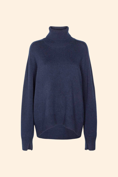 Navy Celly Poloneck