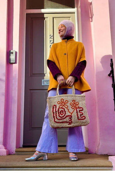 Flower Love Jute Bag