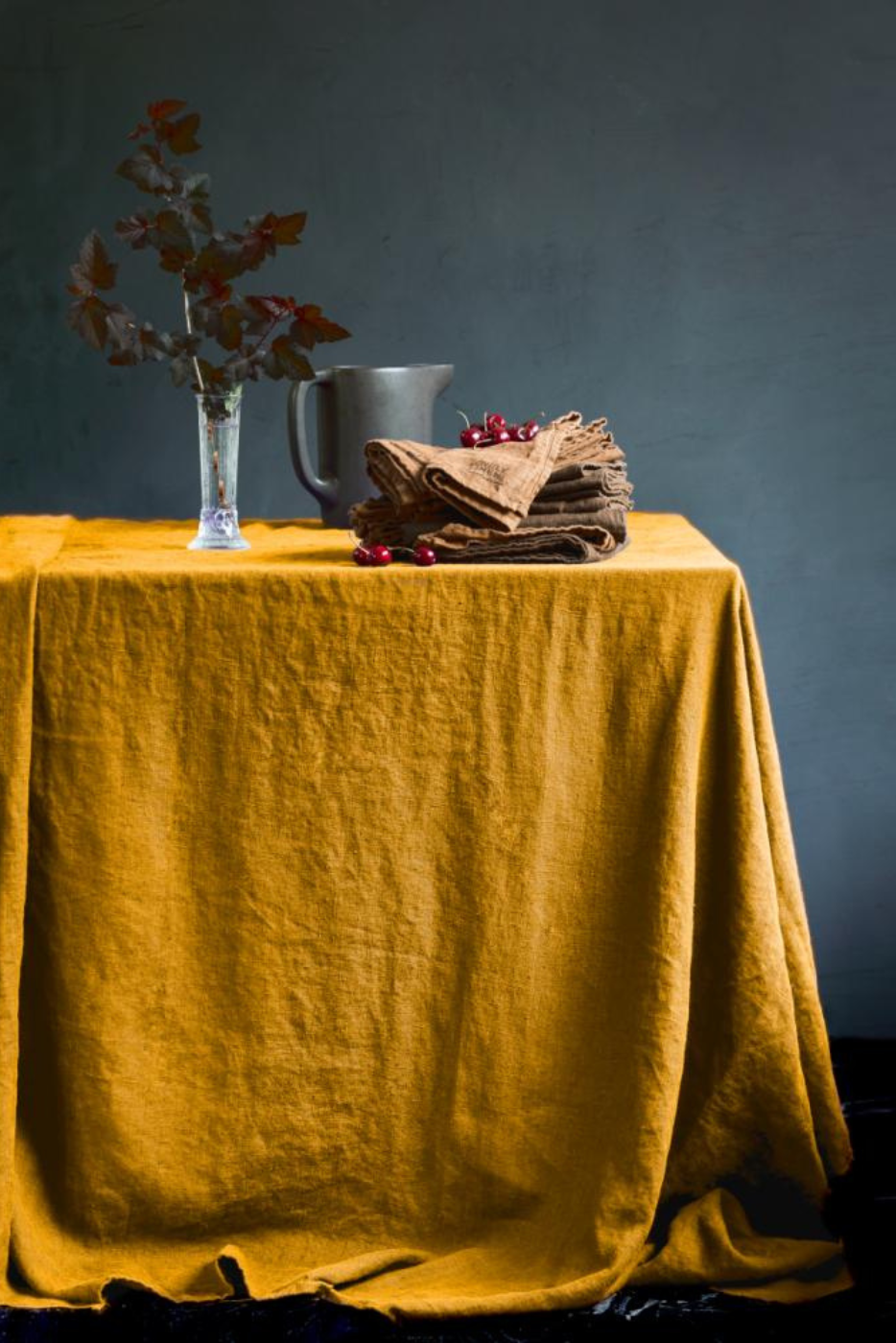 Linen Ochre Tablecloth