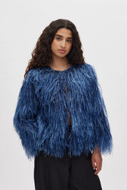 Safi Navy Plume Blouse