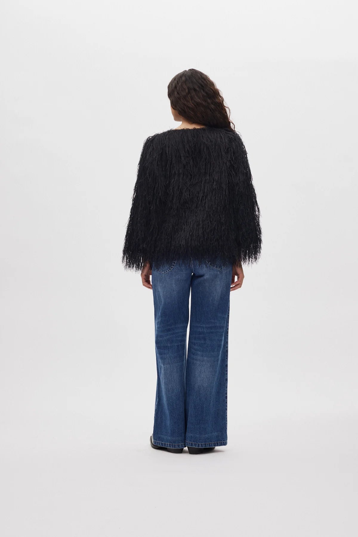 Safi Black Plume Blouse