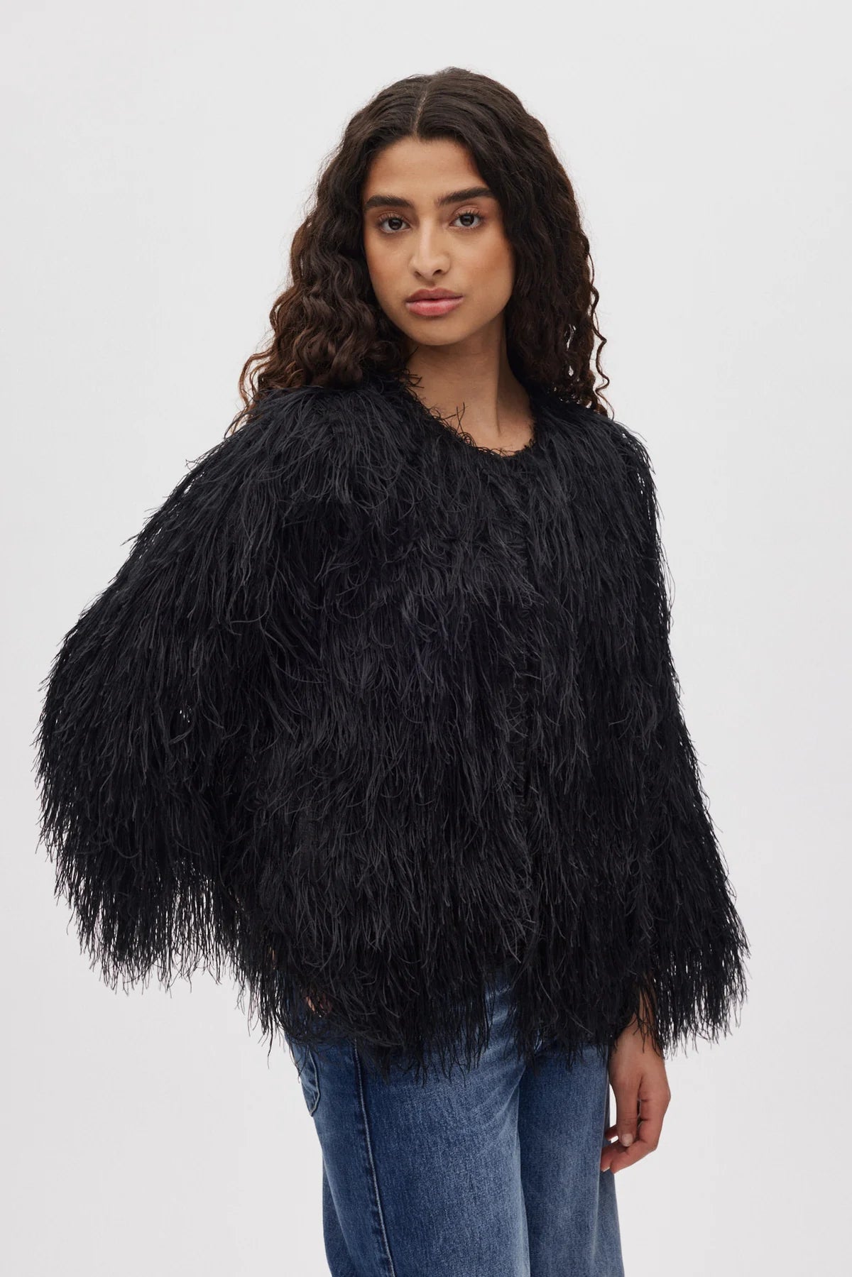 Safi Black Plume Blouse