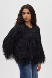 Safi Black Plume Blouse
