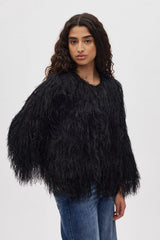 Safi Black Plume Blouse