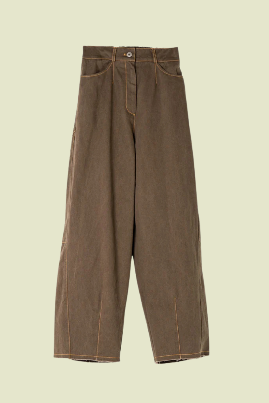 Brown Barrel Leg Jeans