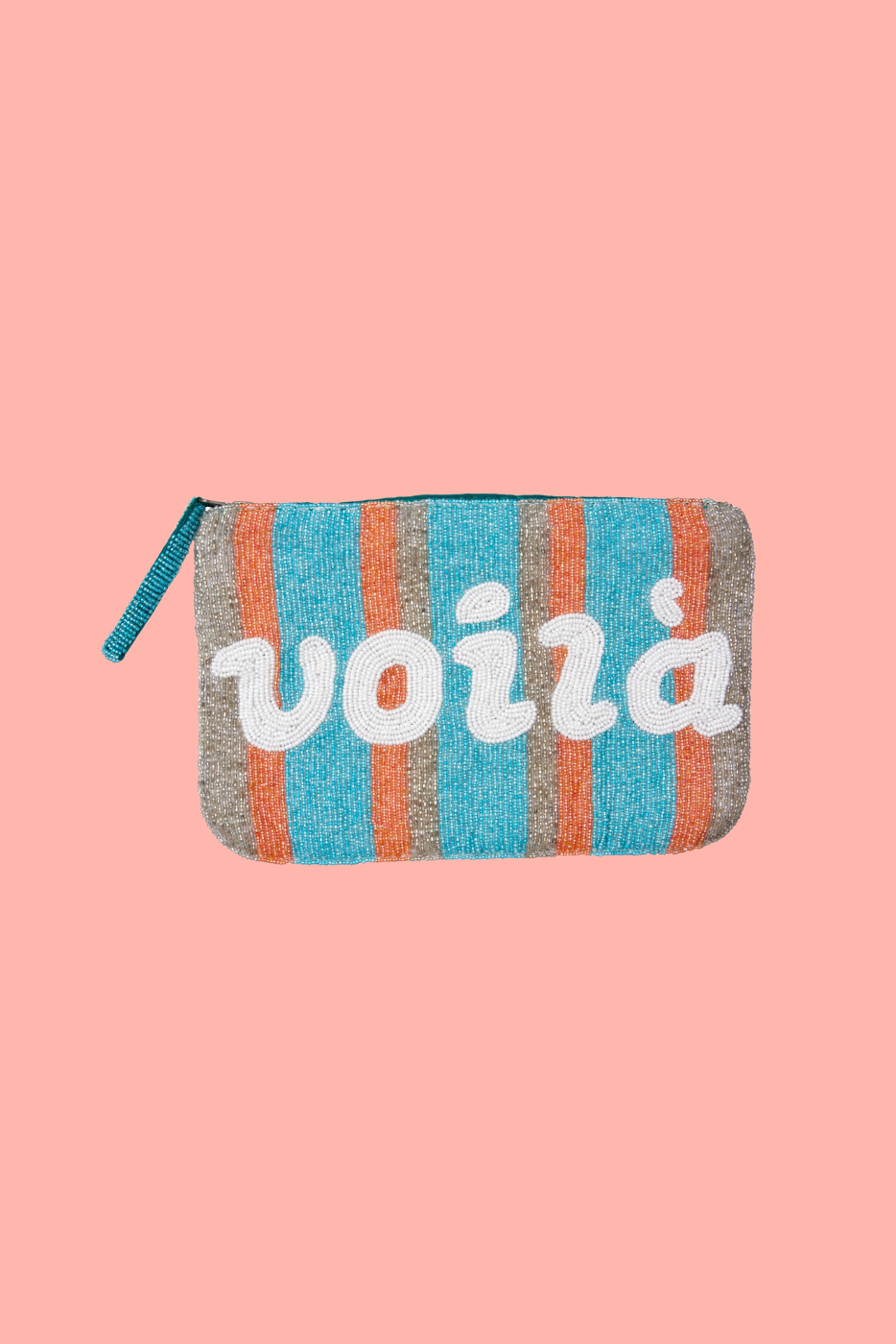 Voila bead clutch - Silver, Blue, Pink and White