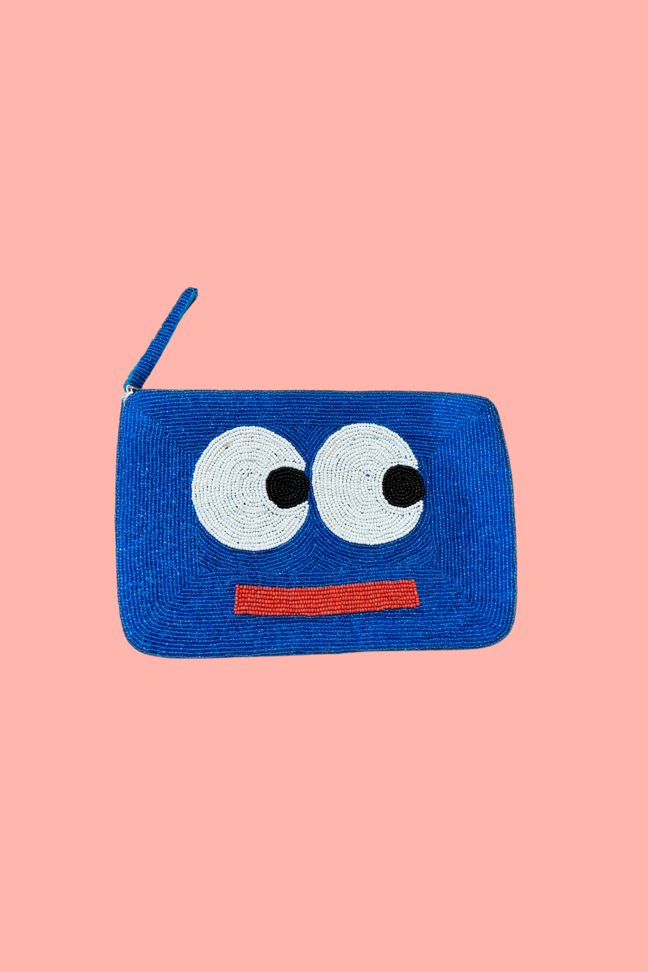 Big Eyes Beaded Clutch - Cobalt