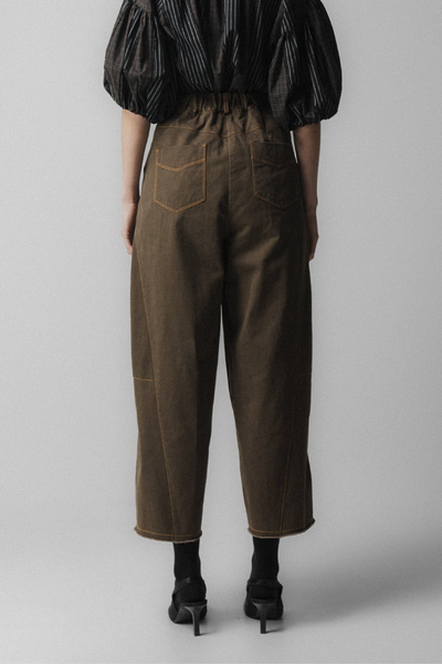 Brown Barrel Leg Jeans