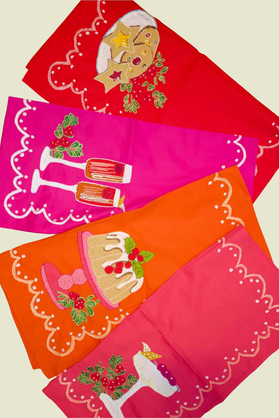 Happy Everything Embroidered Napkins