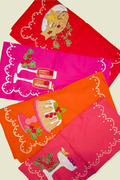 Happy Everything Embroidered Napkins