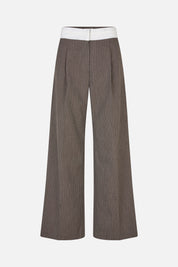 Neyat Brown Pinstripe Trousers