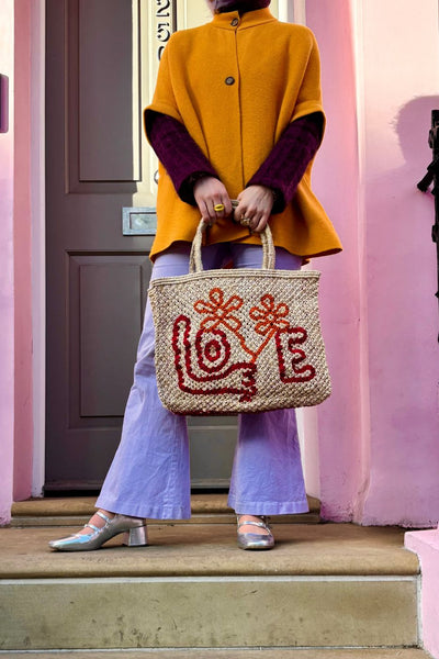 Flower Love Jute Bag