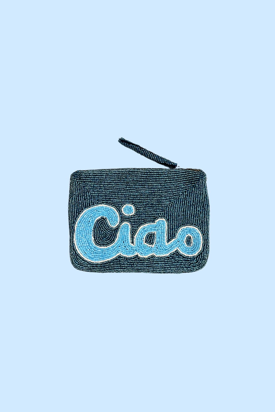 Ciao mini clutch - Blue, white and lagoon