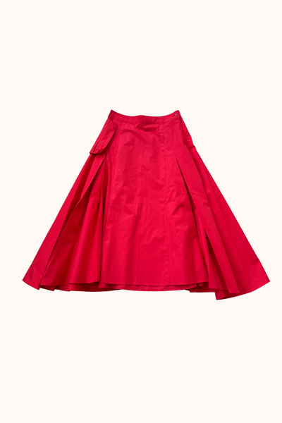 Red Volume Skirt