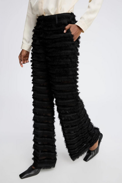 Laith fringe black trouser