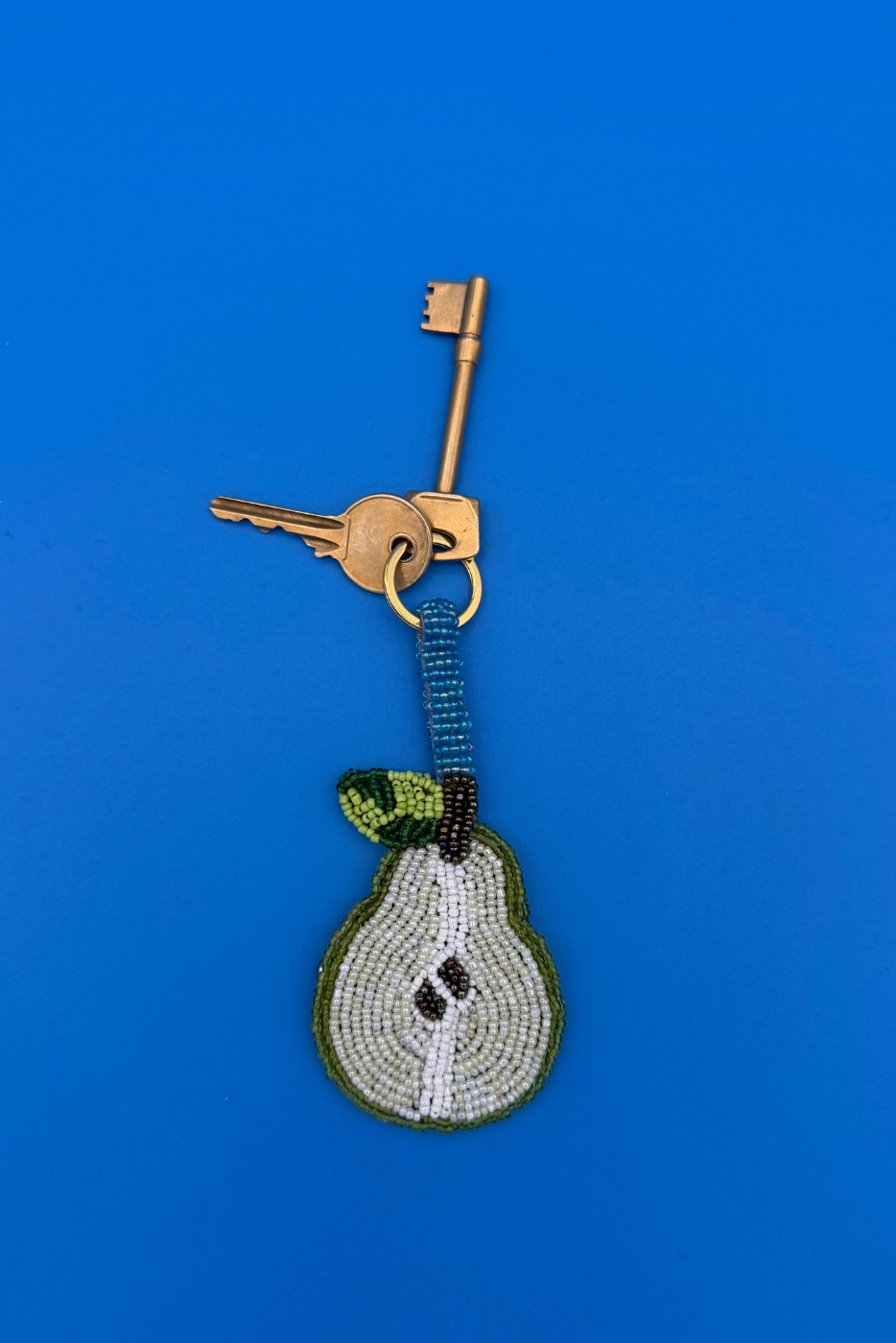 Pear Charm Keyring
