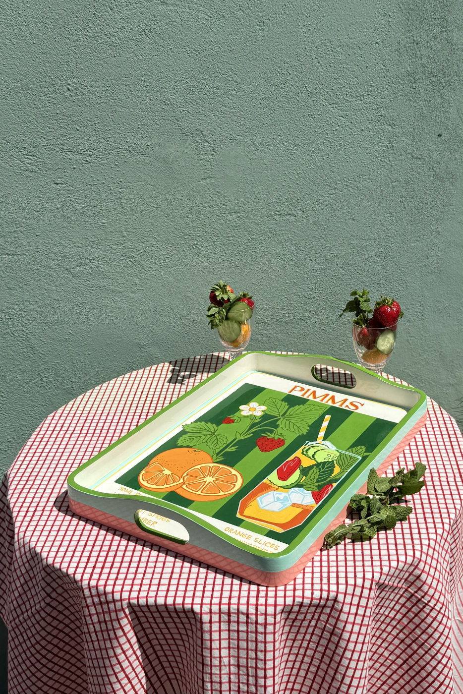 Pimms Handpainted Tray