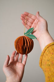 Orange Honeycomb Decoration by East End Press