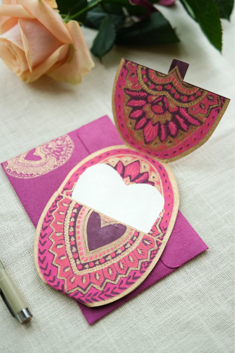 Heart of Feathers Card
