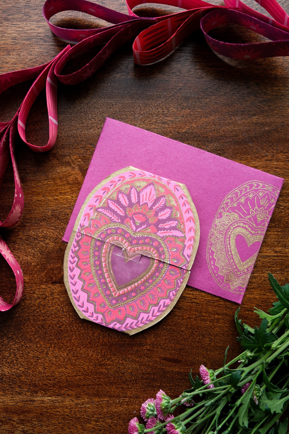 Heart of Feathers Card