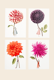 Dahlias A6 Notecards