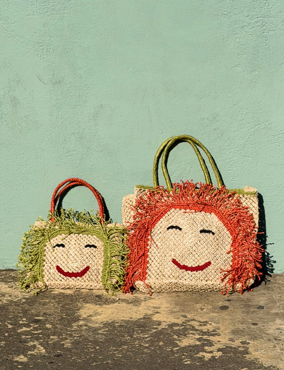 jute bags with face and frills 