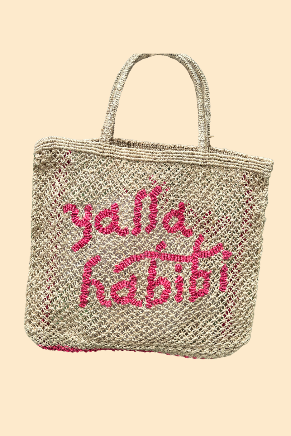Yalla Habibi - Natural and hot pink (PRE-ORDER - EARLY MAY)