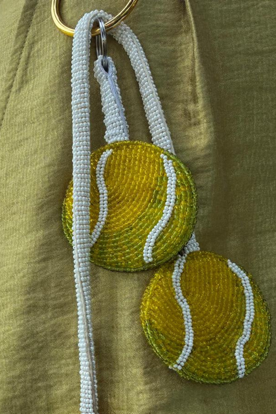Tennis Ball Charm Keyring