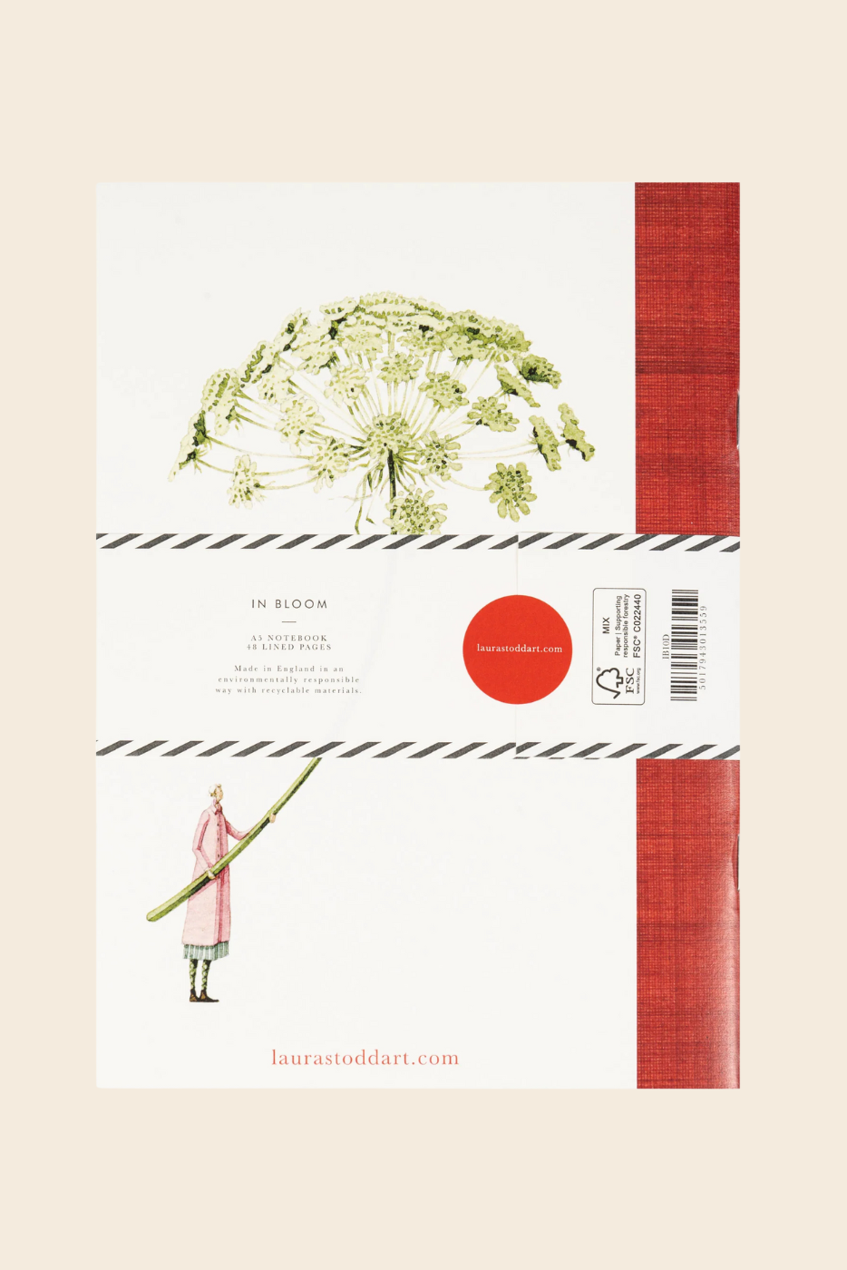 Astrantia and Ammi Flower A5 Notebook