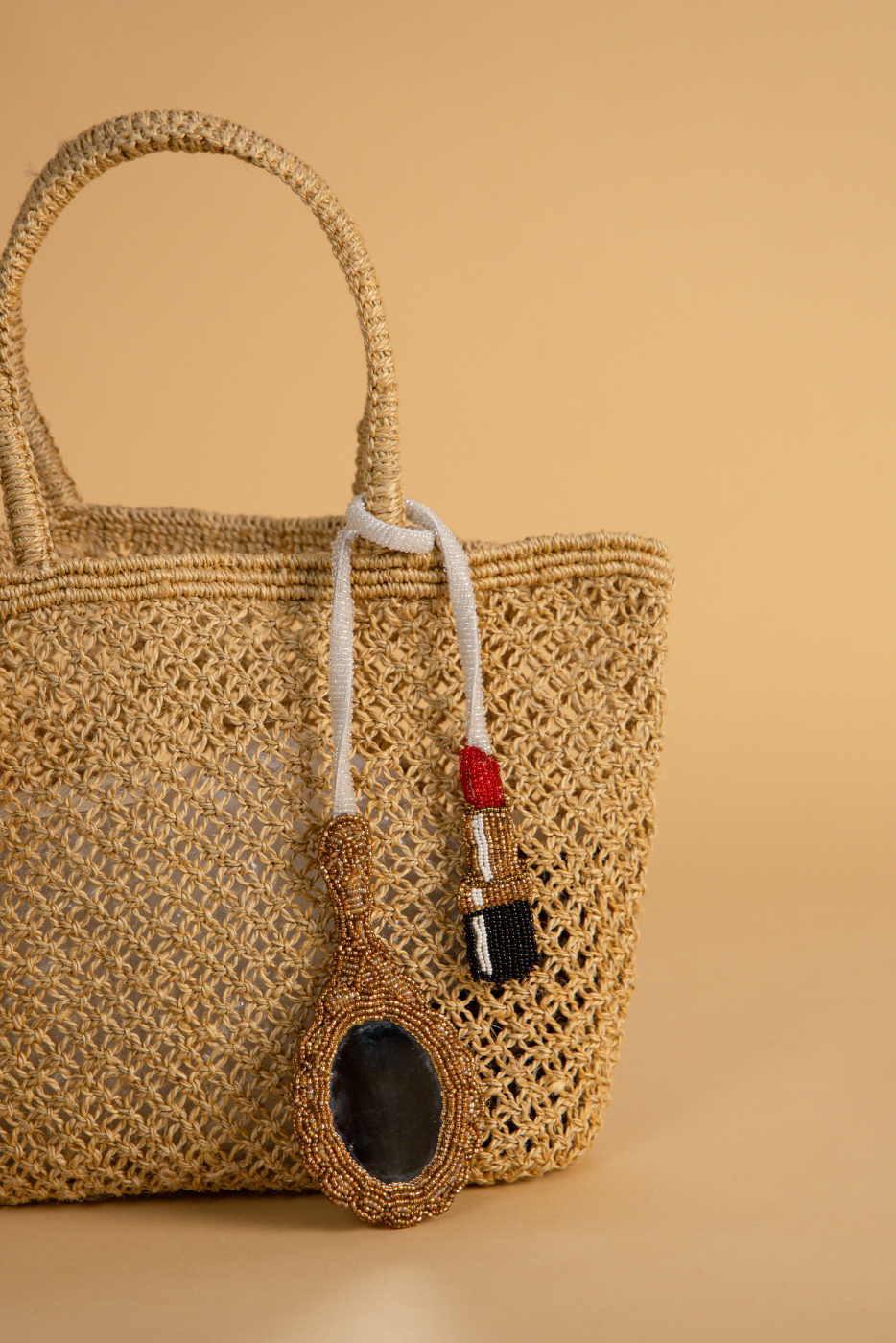 Lipstick and Mirror Bag Charm