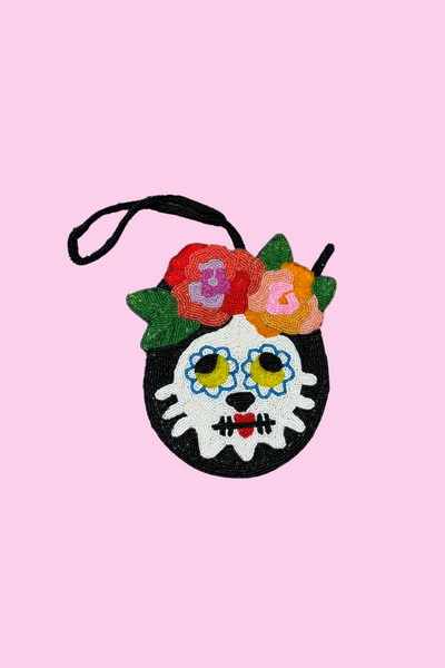 Cat Coin Purse Charm - Day of the dead