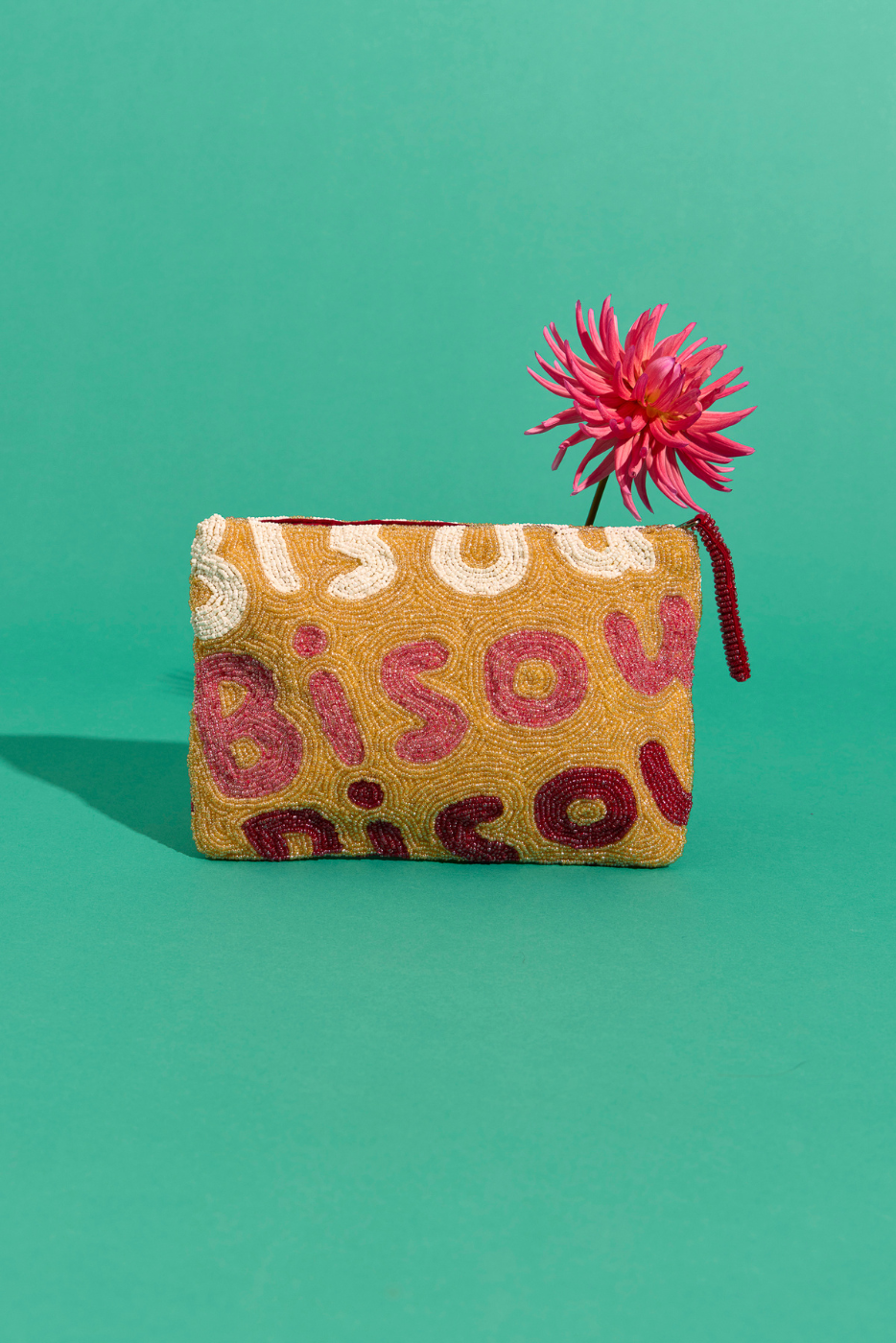 Bisou Bisou beaded Clutch