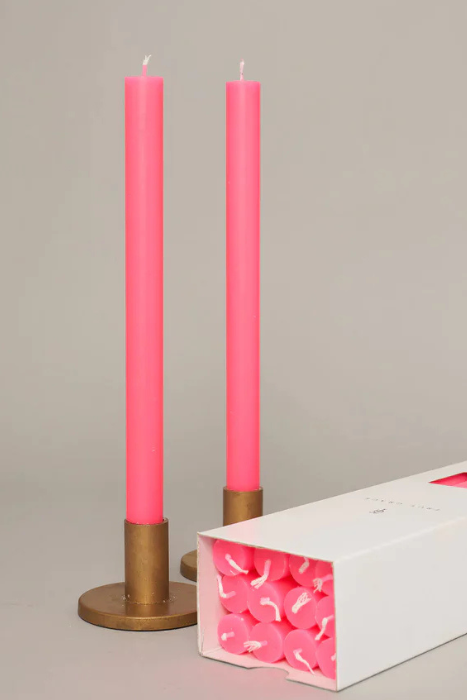 Fluro Pink Dining Candle
