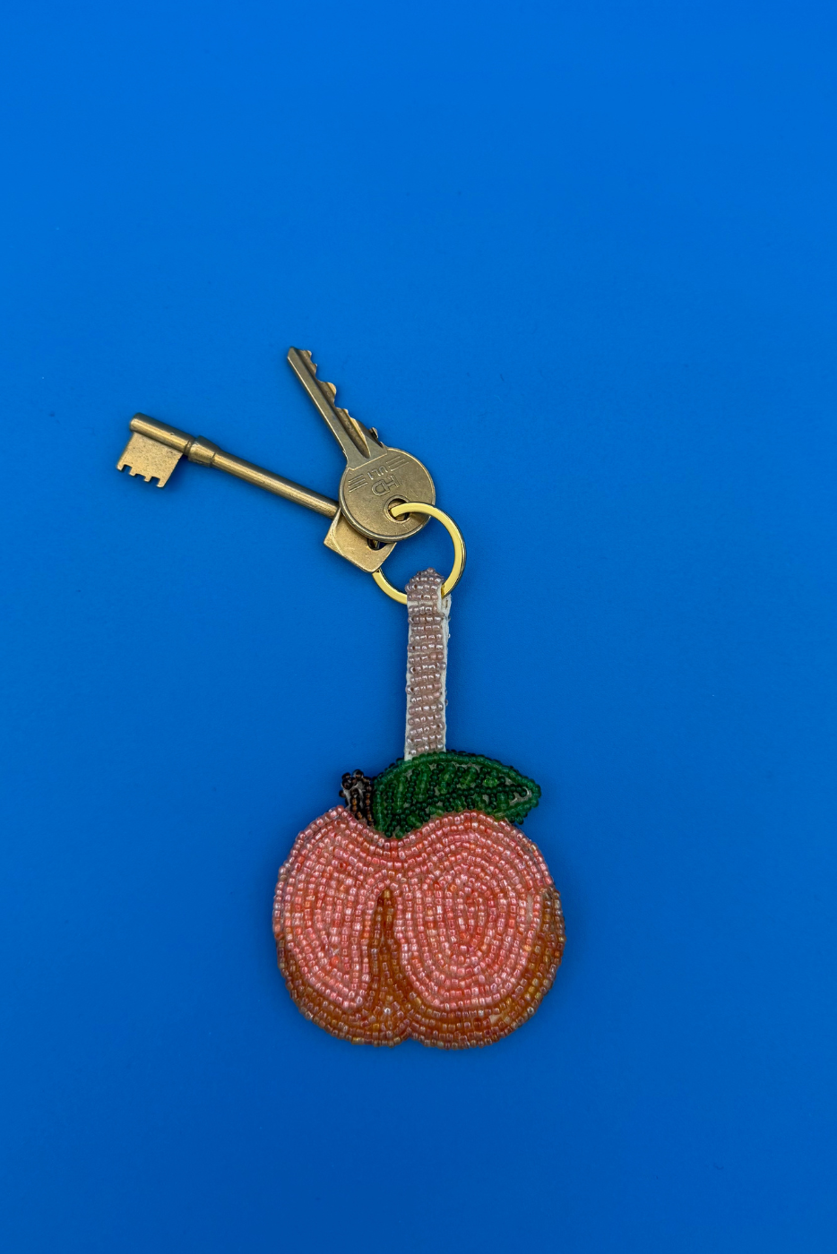 Peach Charm Keyring