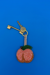 Peach Charm Keyring