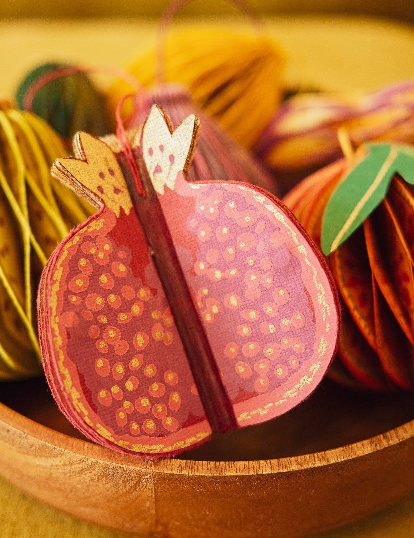 Pomegranate Honeycomb Decoration by East End Press