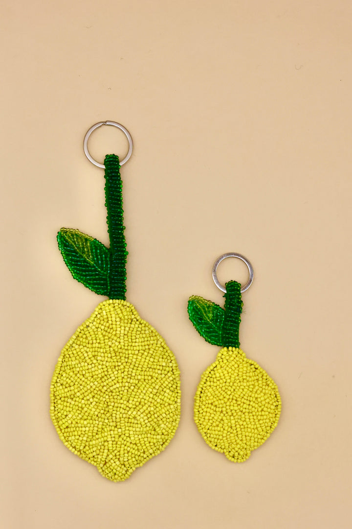 Lemon Beaded Charm Keyring – The Jacksons