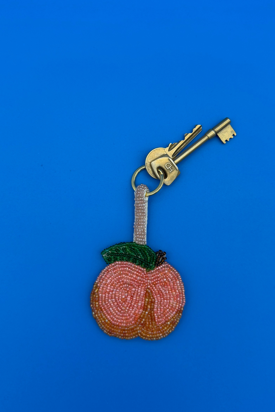 Peach Charm Keyring