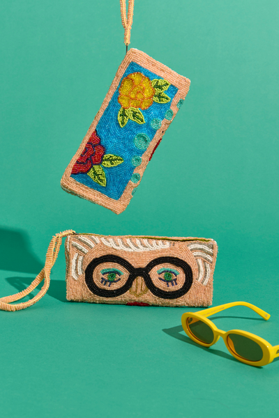 Lunette Iris beaded glasses case