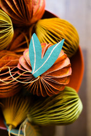 Orange Honeycomb Decoration by East End Press