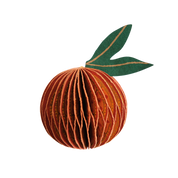 Orange Honeycomb Decoration by East End Press