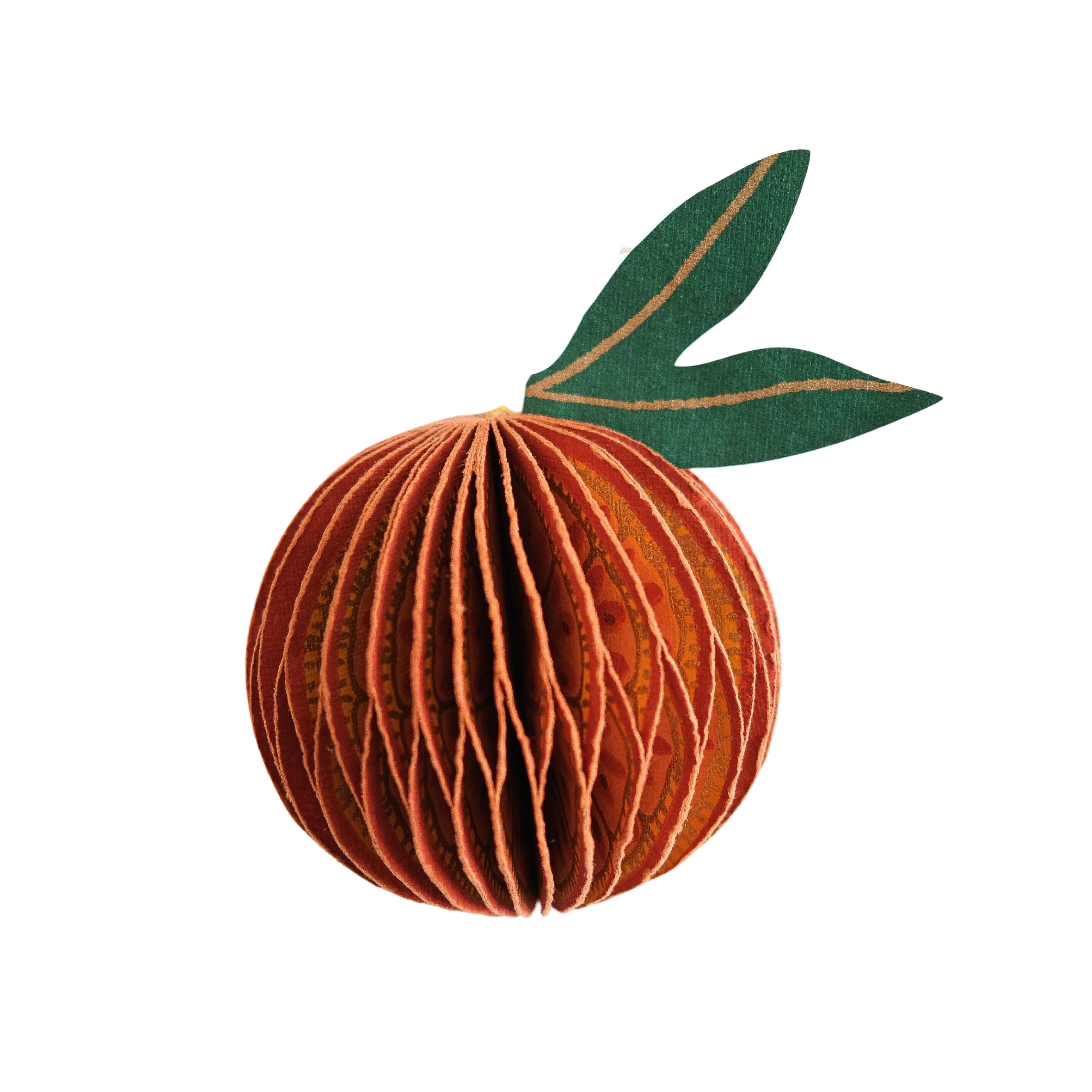Orange Honeycomb Decoration by East End Press
