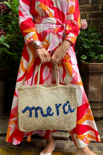 Merci - Natural and indigo