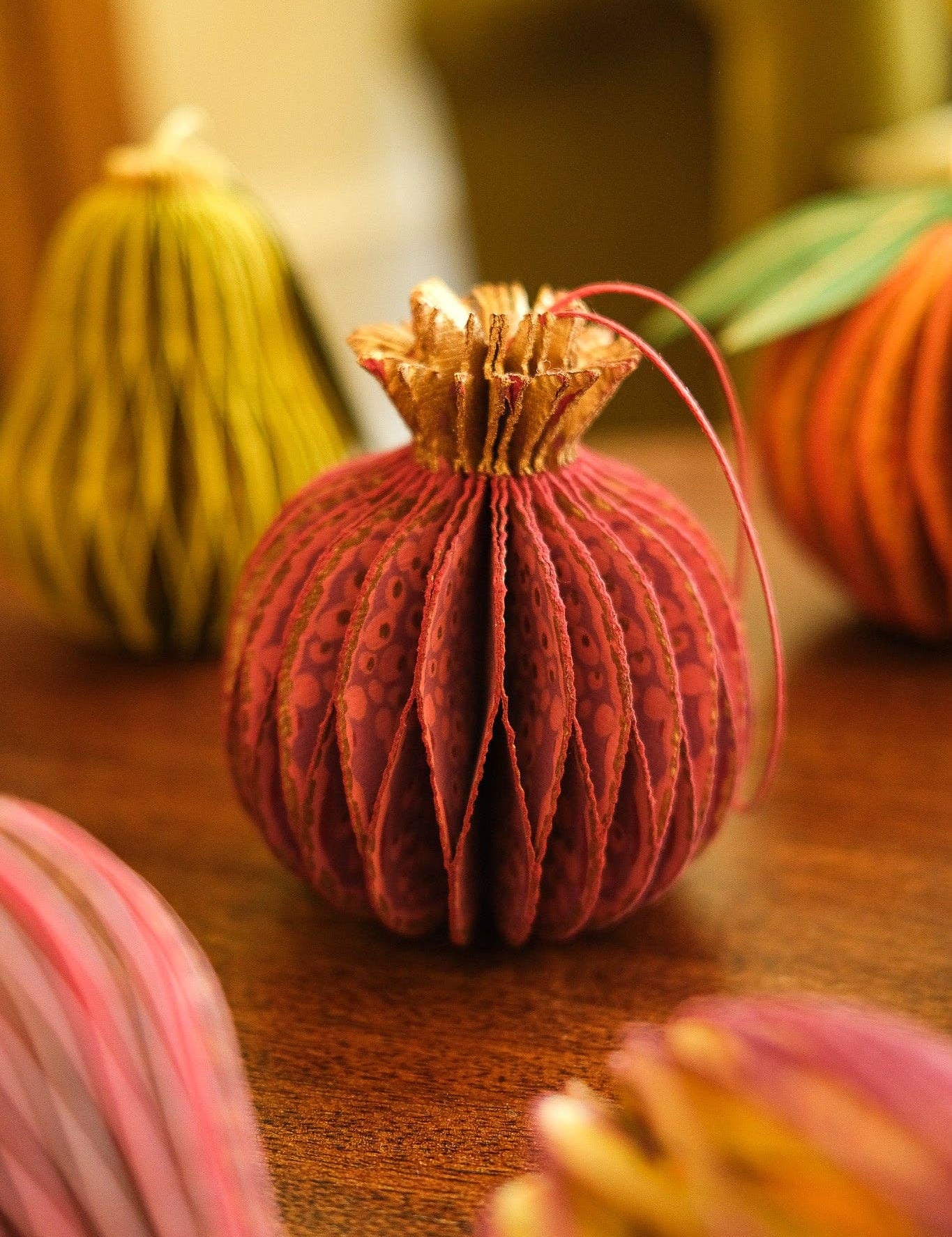 Pomegranate Honeycomb Decoration by East End Press
